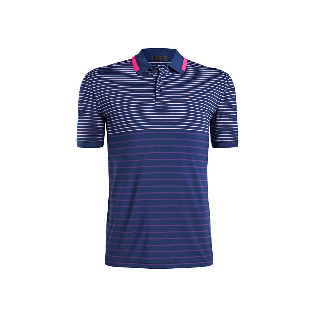 2 TONE STRIPE POLO BLUEPRINT