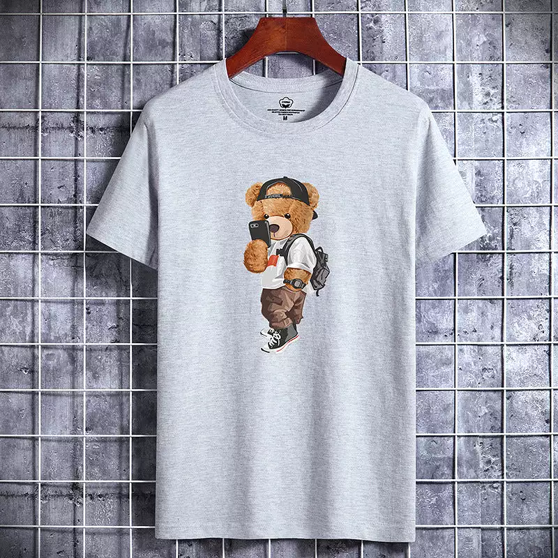 2023 Funny Bear Cotton Harajuku Tshirt For Summer