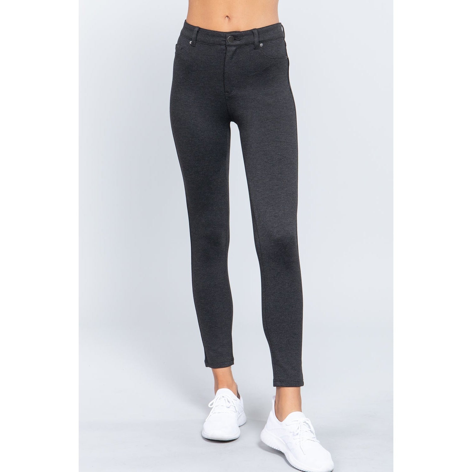 5-pockets Shape Skinny Ponte Mid-rise Pants