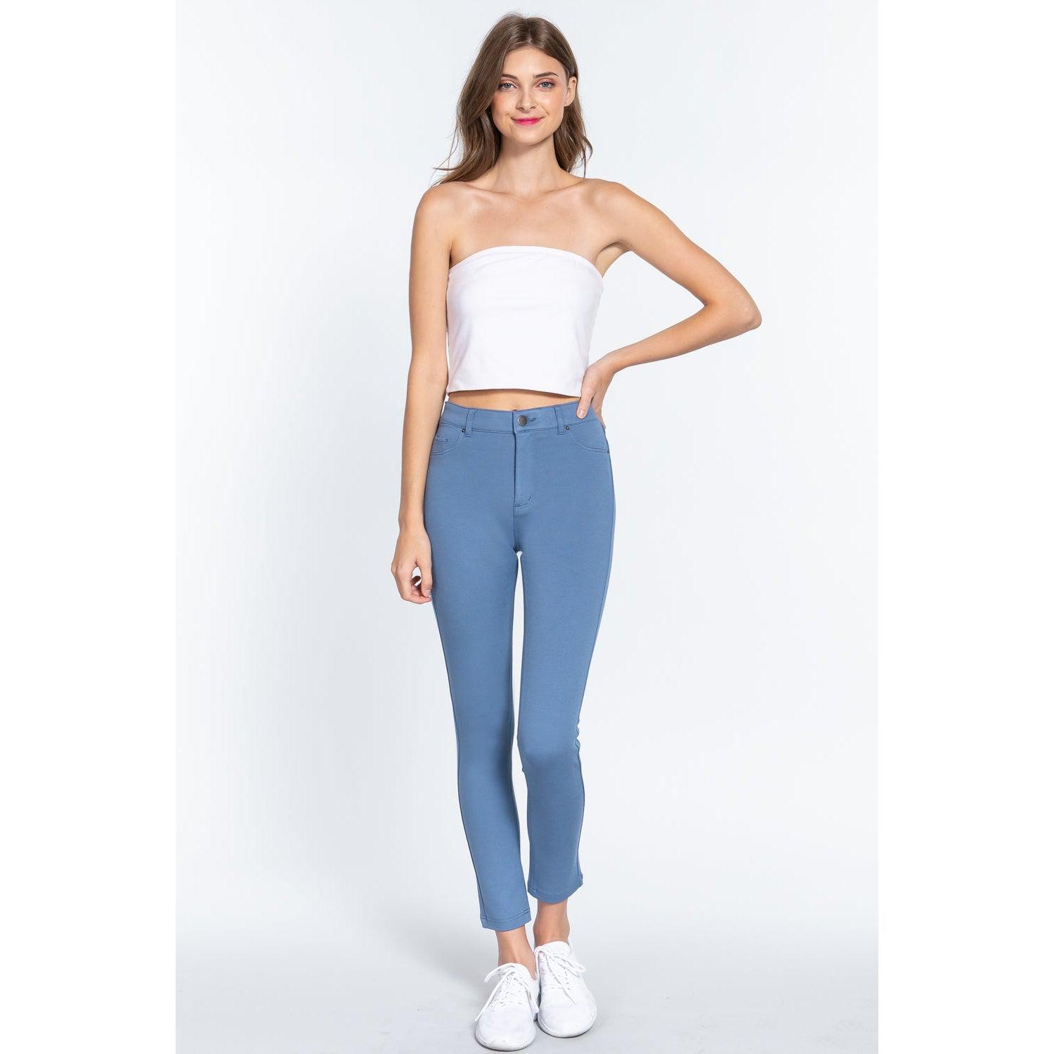 5-pockets Shape Skinny Ponte Mid-rise Pants