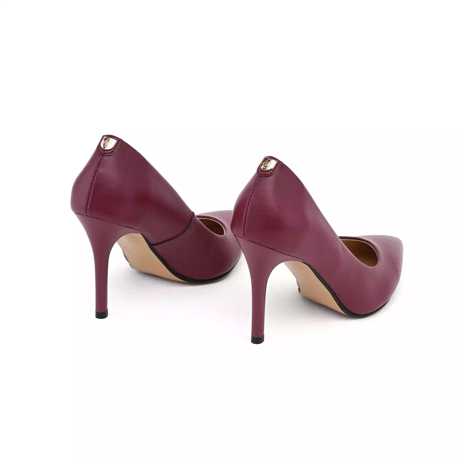 95mm Vegan Apple Leather Heels | Burgundy Bliss