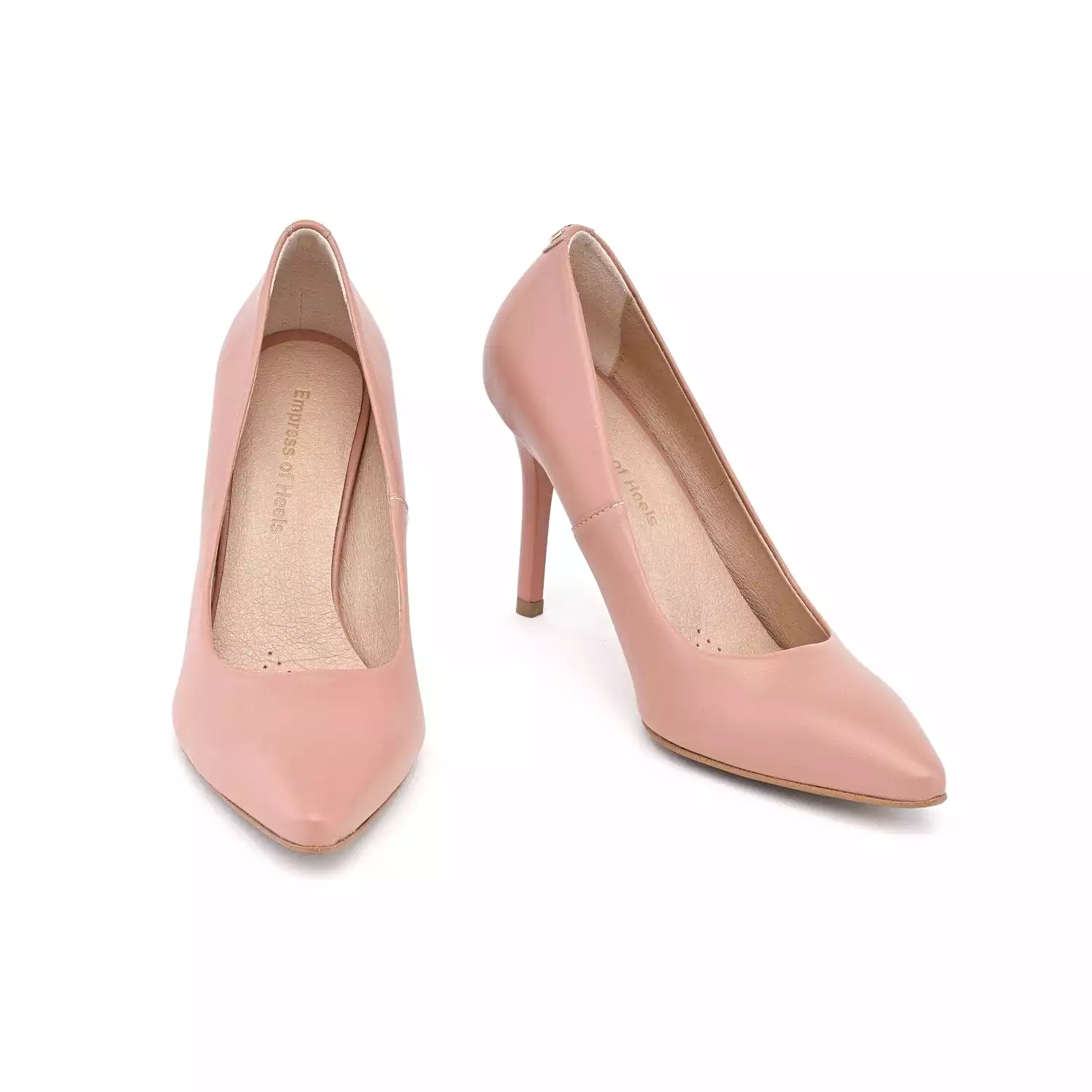 95mm Vegan Apple Leather Heels | Nude Elegance