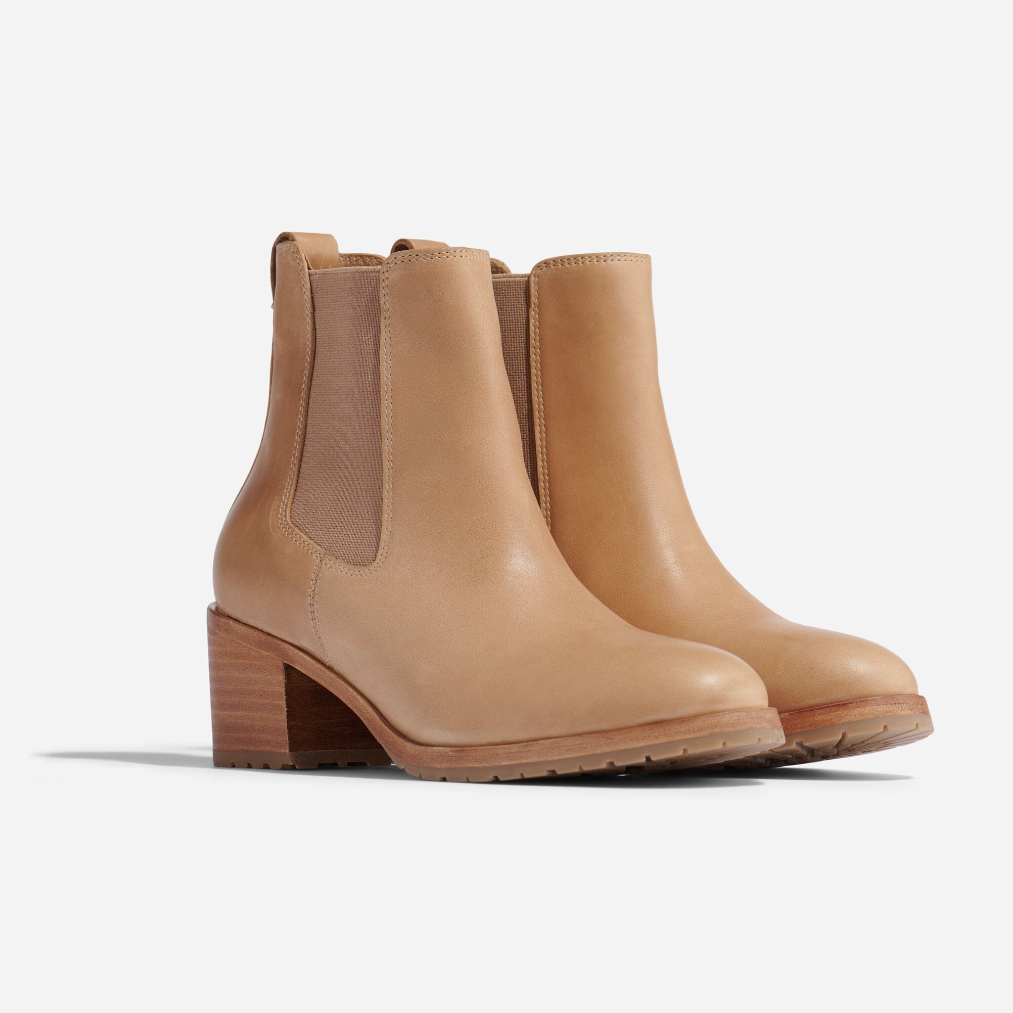 Ana Go-To Heeled Chelsea Boot Almond