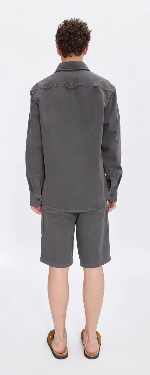 APC Overshirt Basile brodee poitrine ANTHRACITE