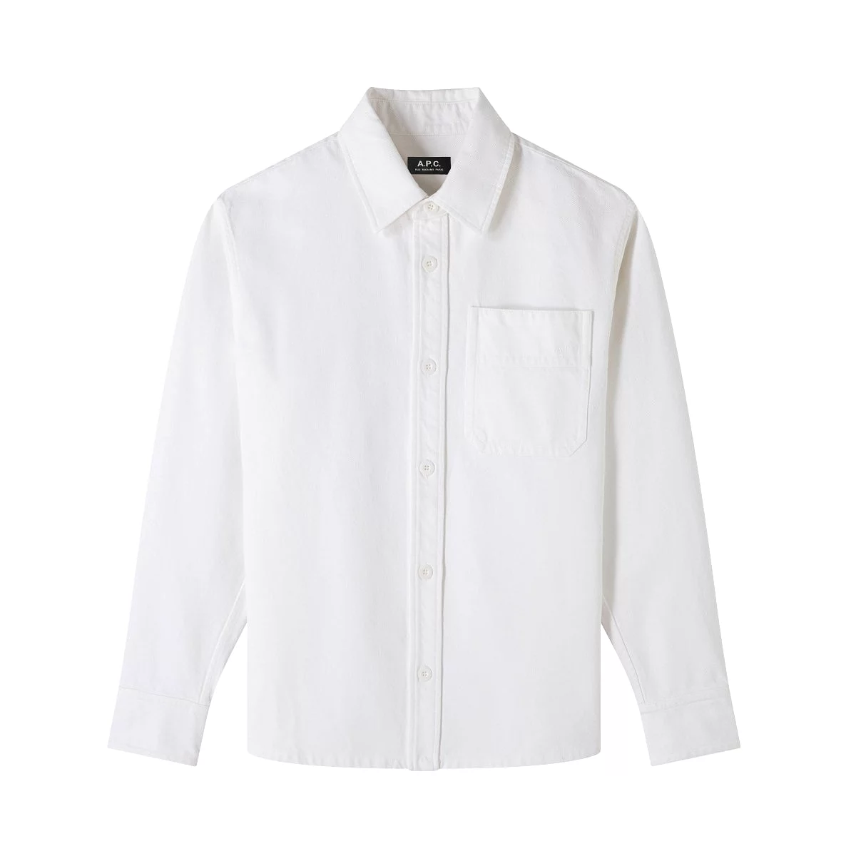 APC Overshirt basile brodee poitrine White