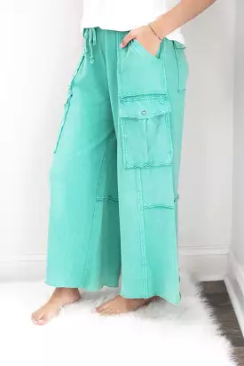 Audrey Mineral Washed Wide Leg Pants