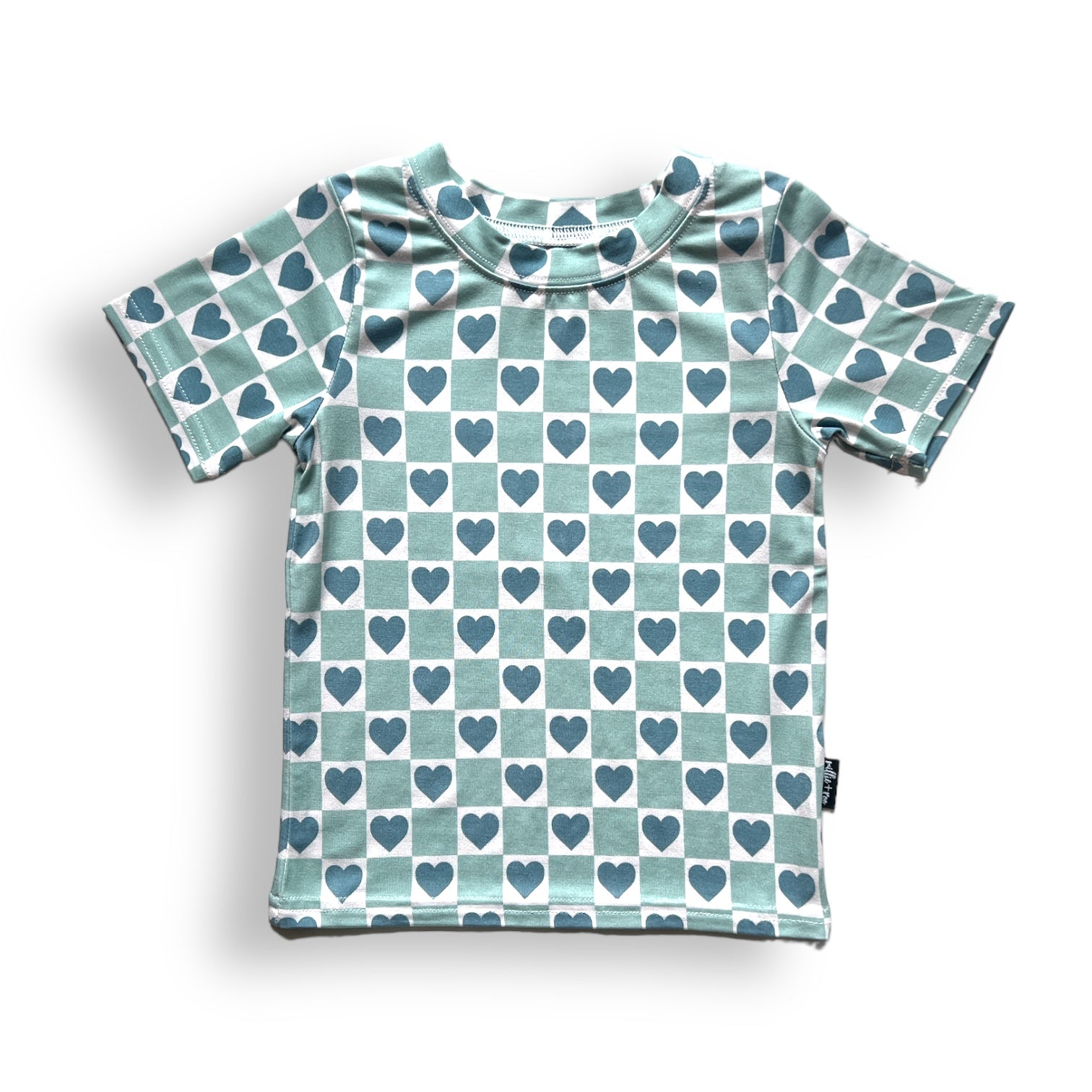 BAMBOO BASIC TEE- Blue Heart