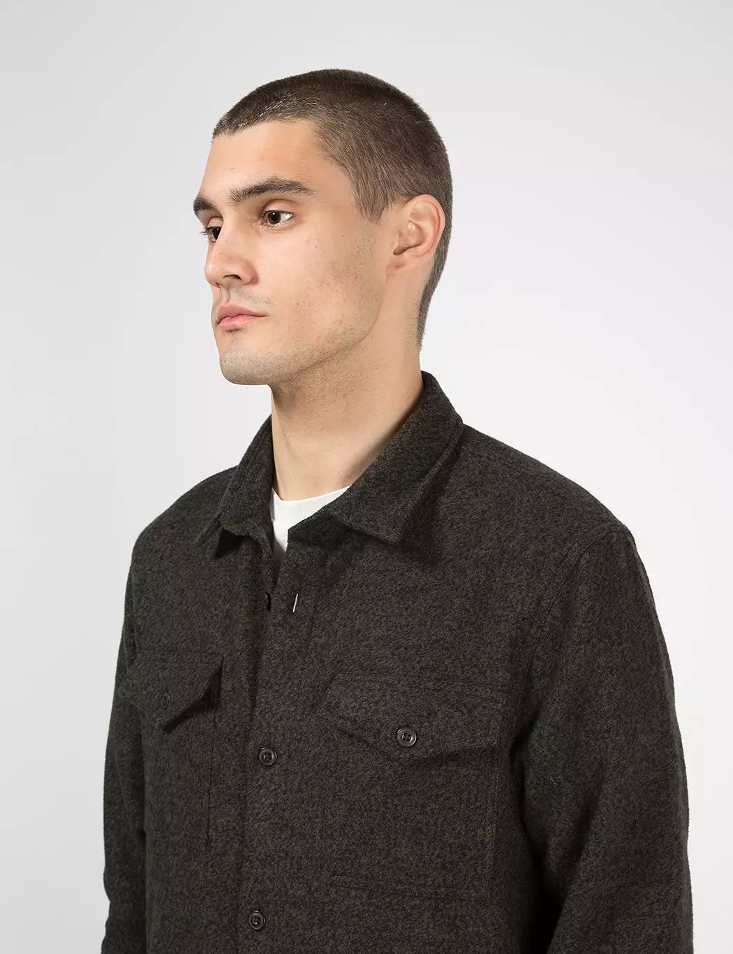 Barbour Brushed Twill Overshirt - Forest Green