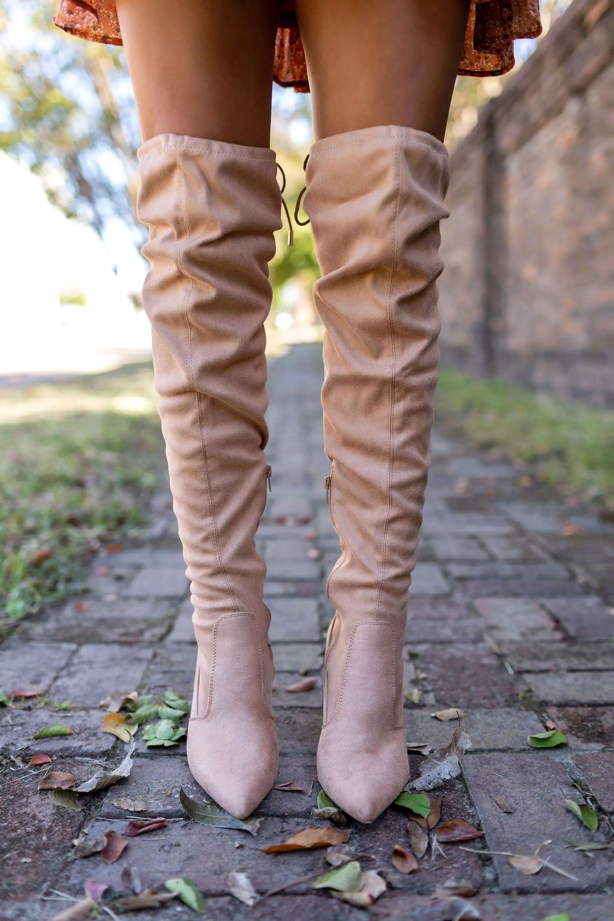 Bella Camel Thigh High Boots