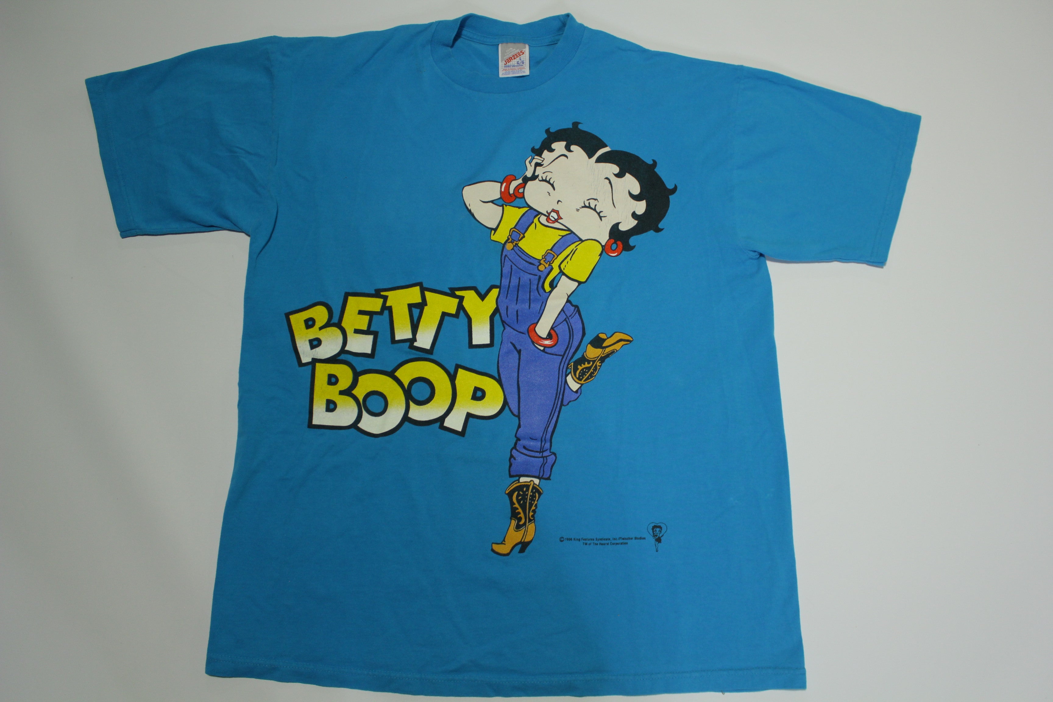 Betty Boop Overalls & Cowboy Boots 1996 Vintage 90s King Features Syndicate Hearst T-Shirt