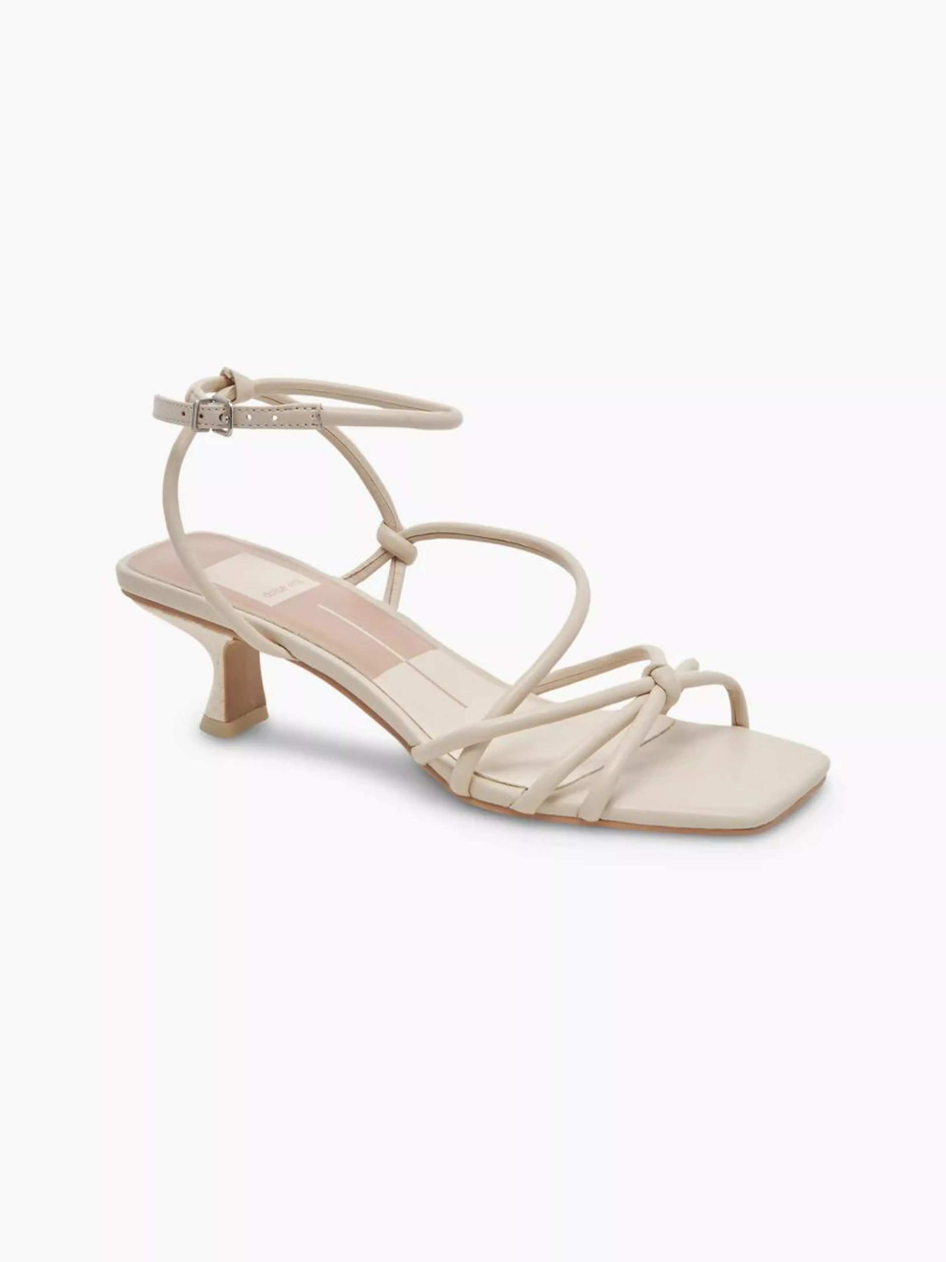 Bev Ivory Leather Heels