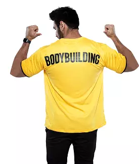 Bodybuilding Oversized GymX Tee: Yellow - Sale