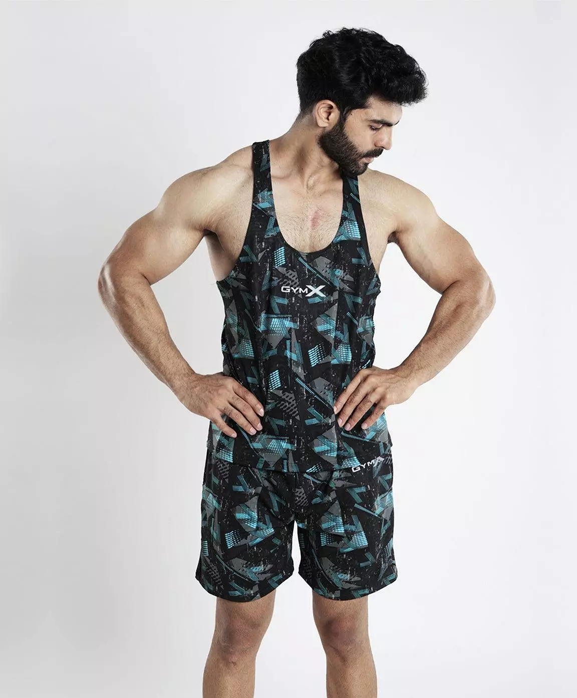 Bolt Blue Camo Stringer (4 way stretch) - Sale