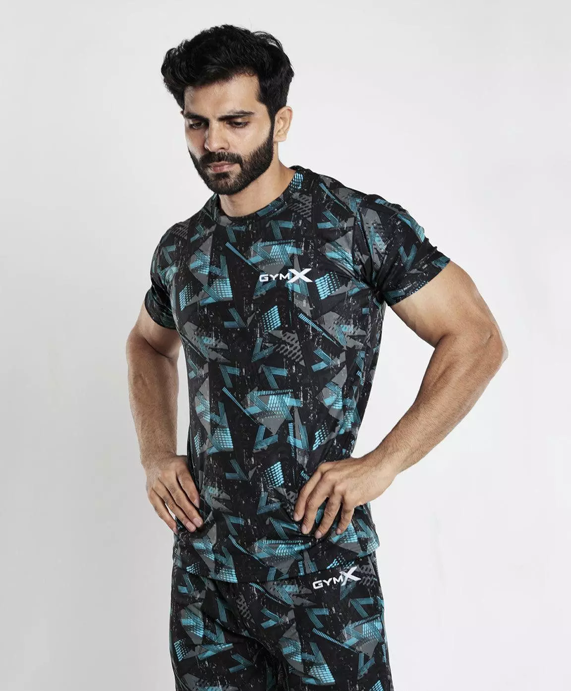 Bolt Blue Camo Tee (4 way stretch) - Sale