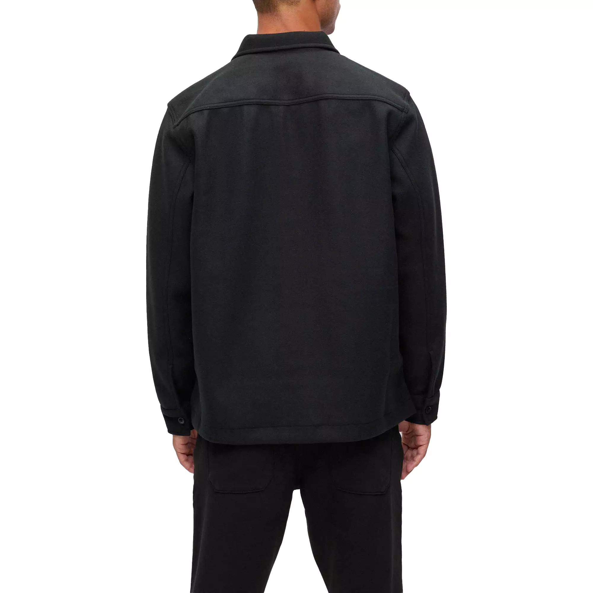 Boss Lovvo Fleece Pile Overshirt - Black