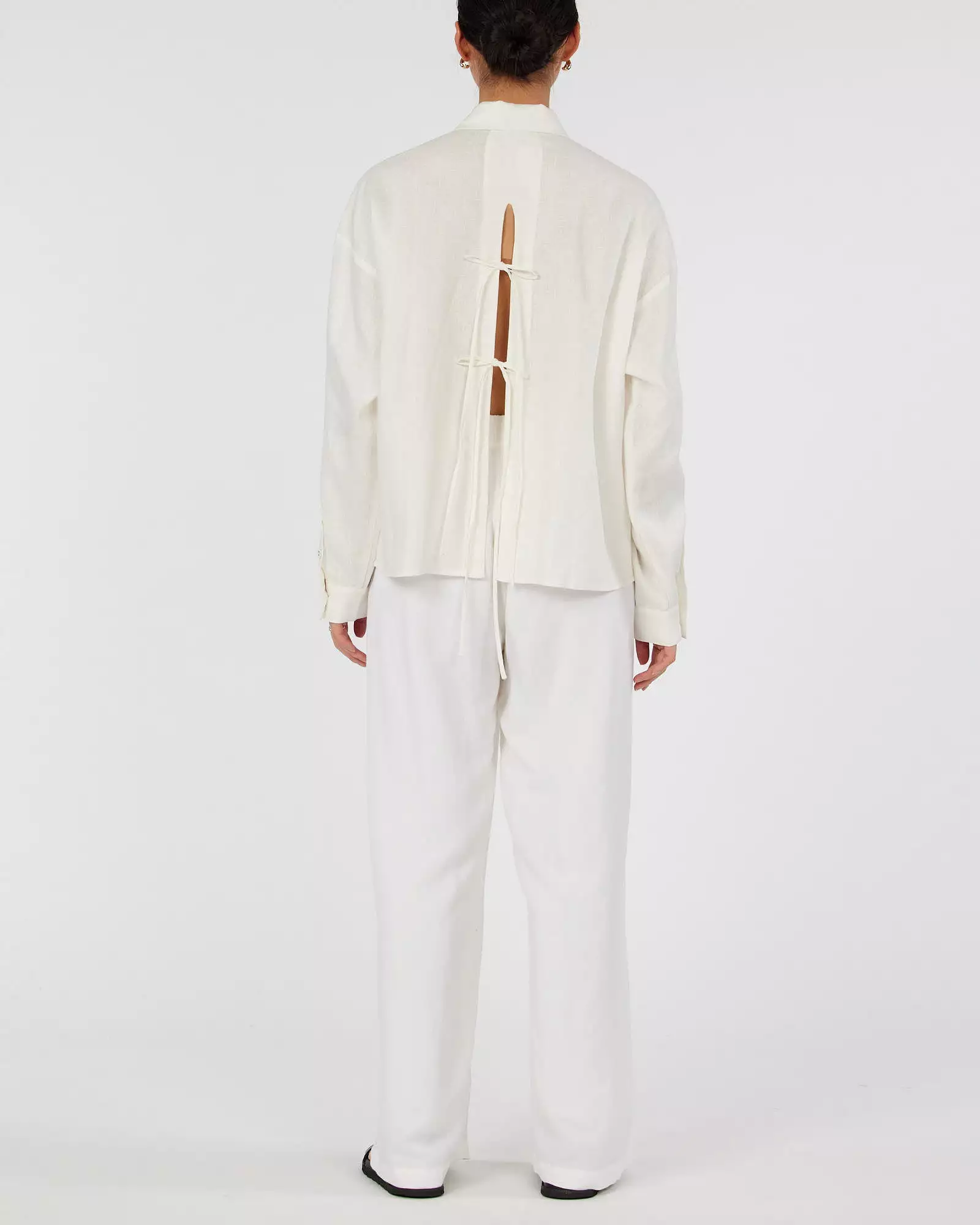 Byron Linen Overshirt - White