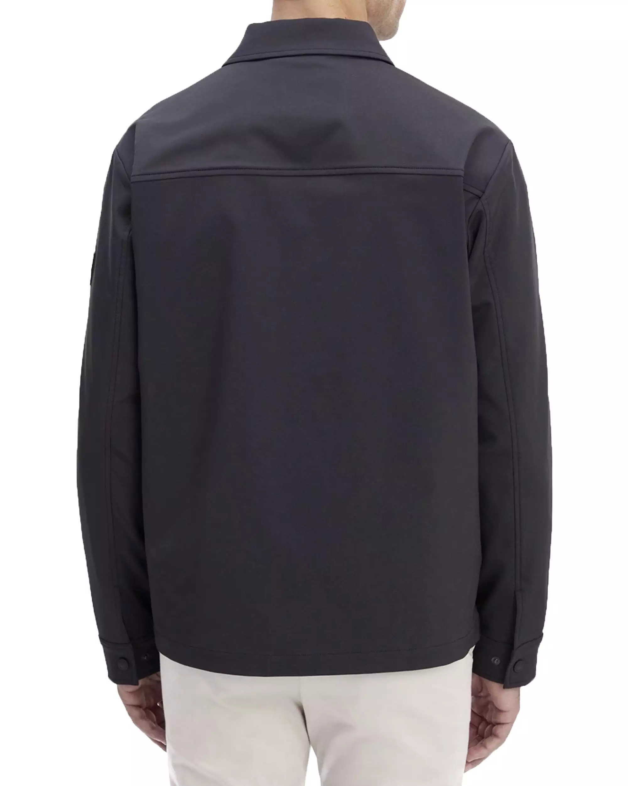 Camicia Uomo Calvin Klein Technical Knit Overshirt Nero