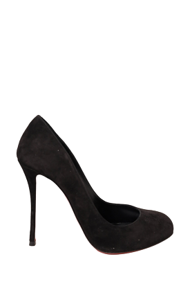 Christian Louboutin Black Suede Round Toe Heel Size 39.5