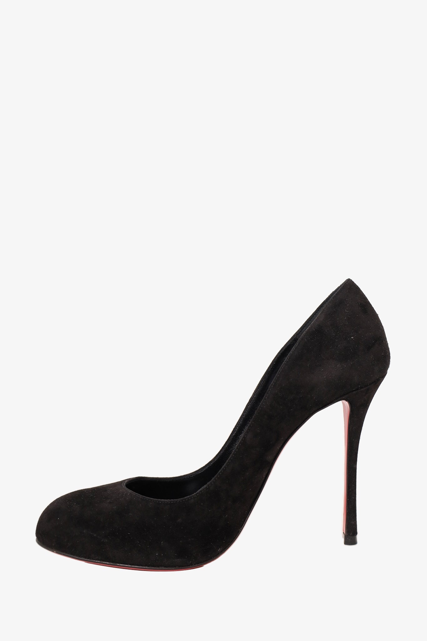 Christian Louboutin Black Suede Round Toe Heel Size 39.5