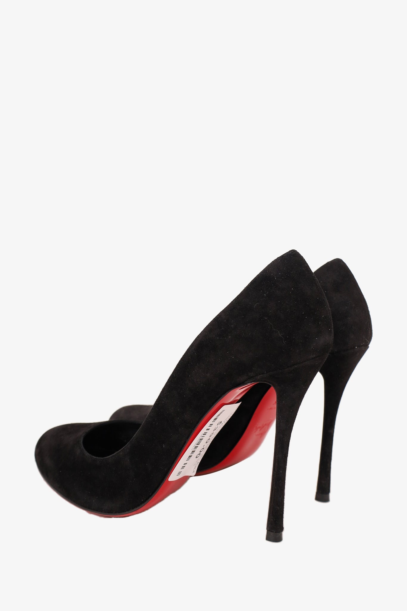 Christian Louboutin Black Suede Round Toe Heel Size 39.5