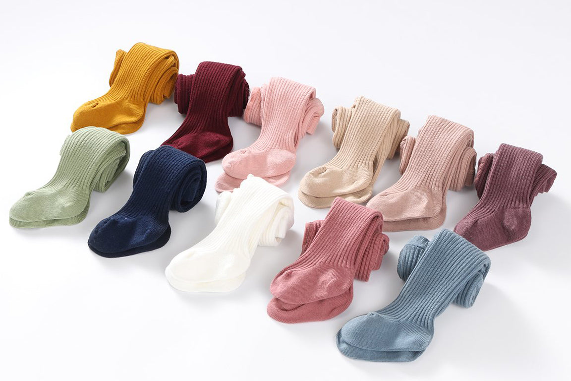 Classic cotton ribbed tights: 0-6M, 6-12M, 1-2Y, 2-3Y, 3-4Y, 4-5Y, 5-6Y, 6-8Y