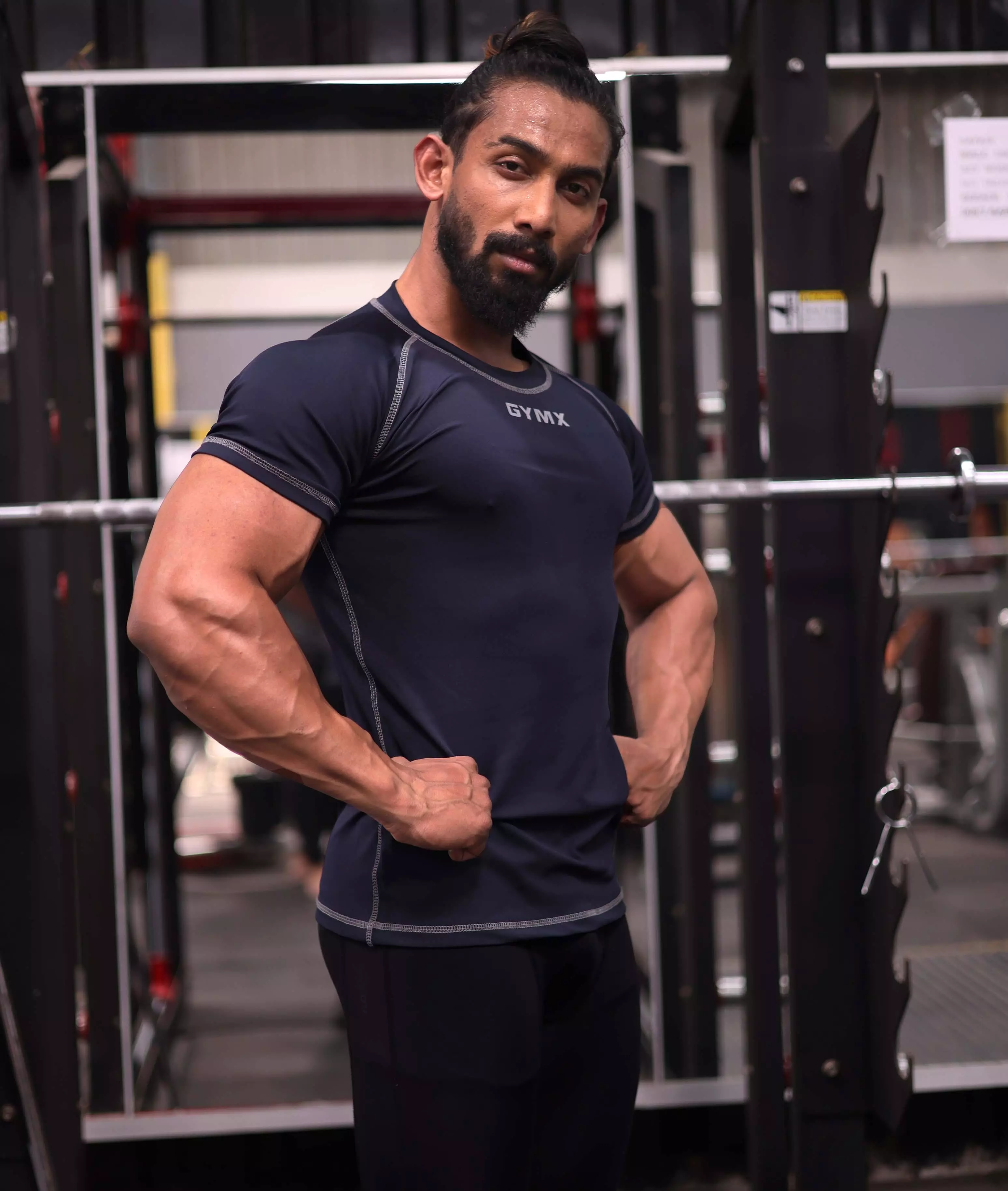 Compression GymX Tee: Night Blue