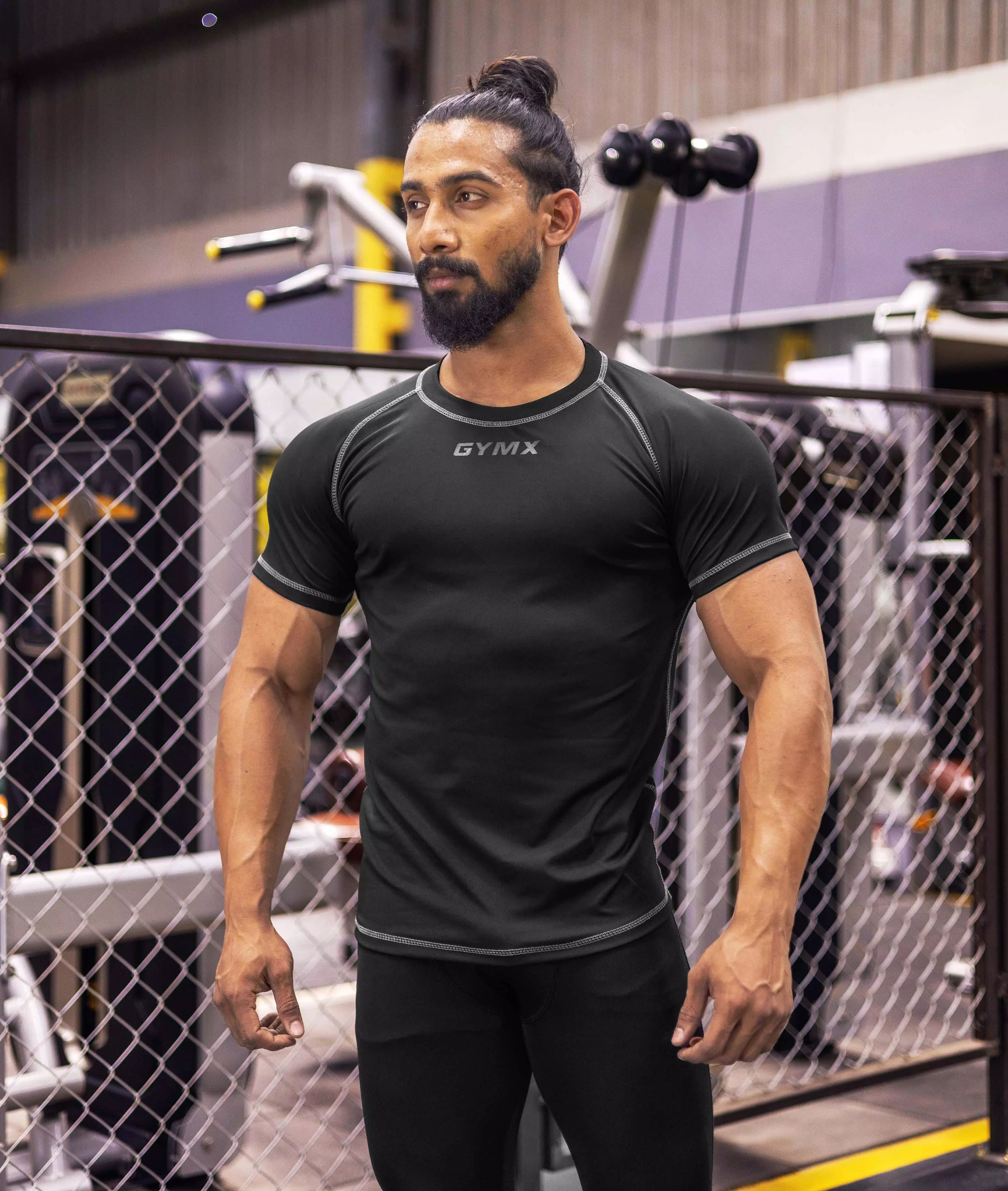 Compression GymX Tee: Pitch Black