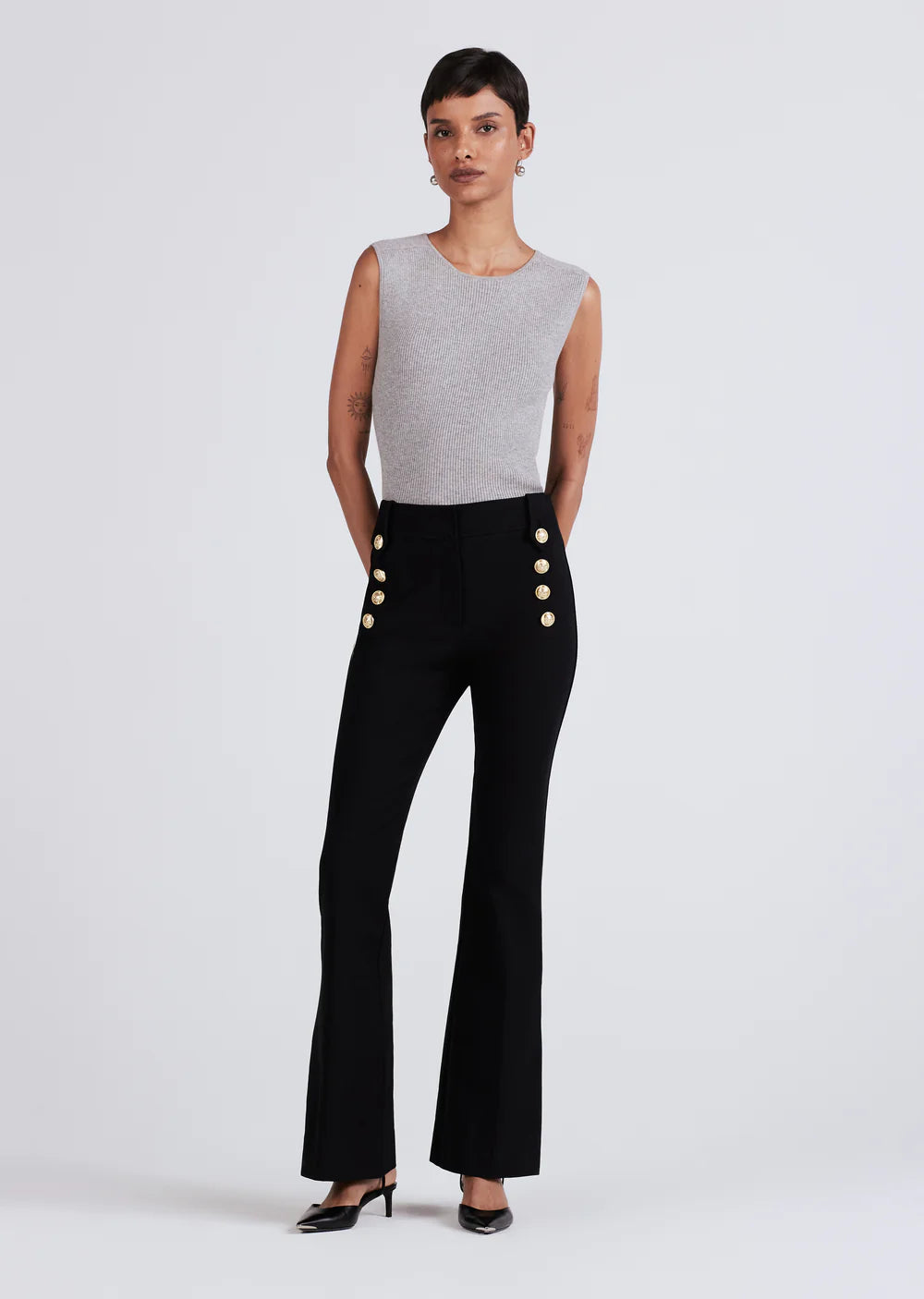 Derek Lam 10 Crosby Robertson Flare Trouser