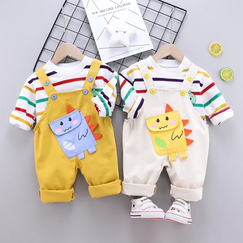 Dinosaur T-Shirts Overalls  Sets