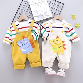 Dinosaur T-Shirts Overalls  Sets