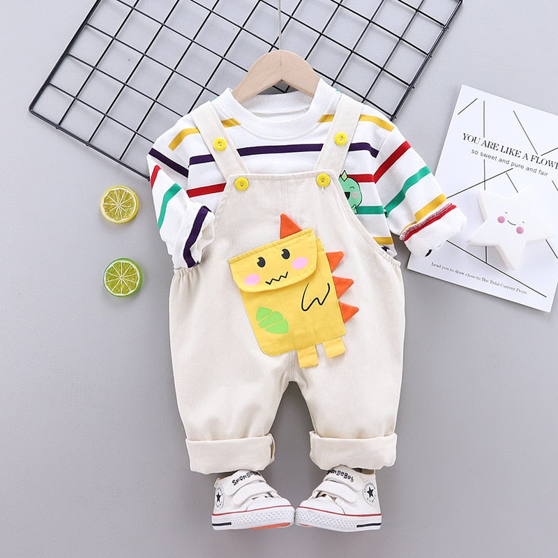 Dinosaur T-Shirts Overalls  Sets