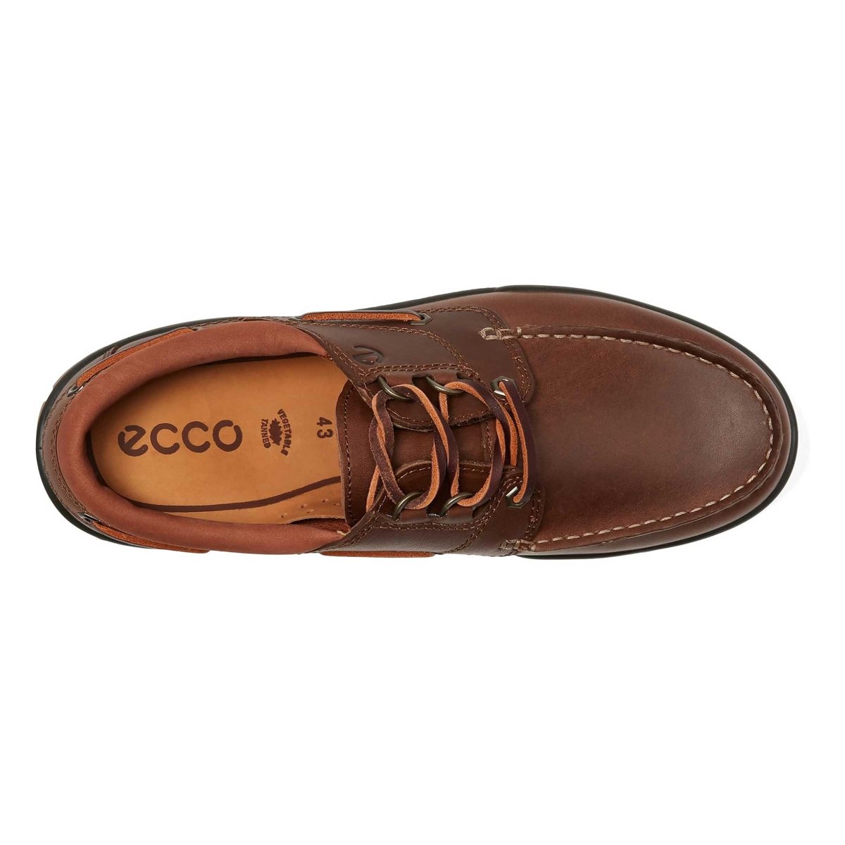 Ecco Men's Track 25 Moc Boat Shoe Bison/Cognac