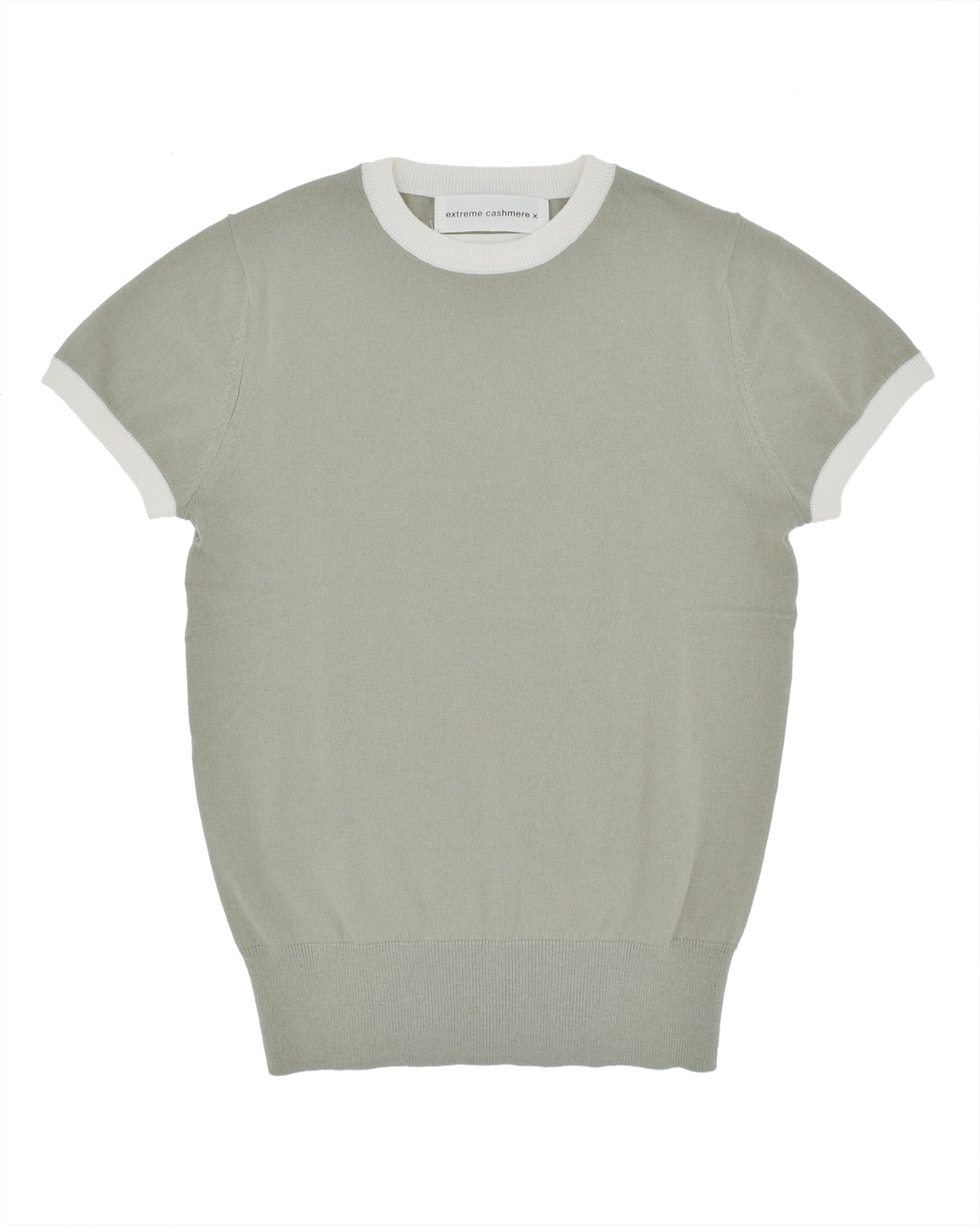 Extreme Cashmere Chloe Sage/Chalk Ringer Tee