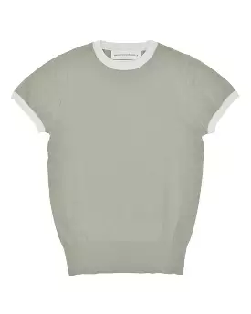 Extreme Cashmere Chloe Sage/Chalk Ringer Tee