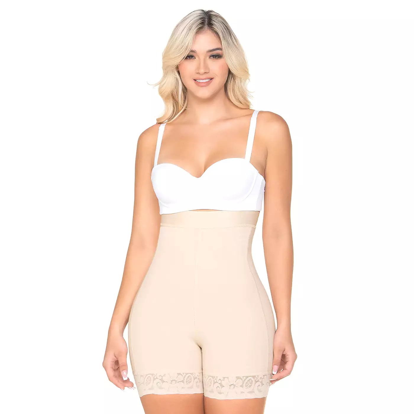 FAJAS MARIAE FU126 | BUTT-LIFTER GIRDLE COLOMBIAN SHAPEWEAR FAJAS |TUMMY CONTROL MID-THIGH-LENGHT | POWERNET