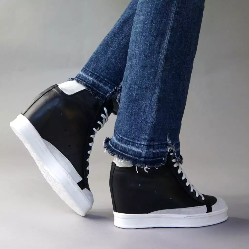 Fearless Black Wedge Sneaker