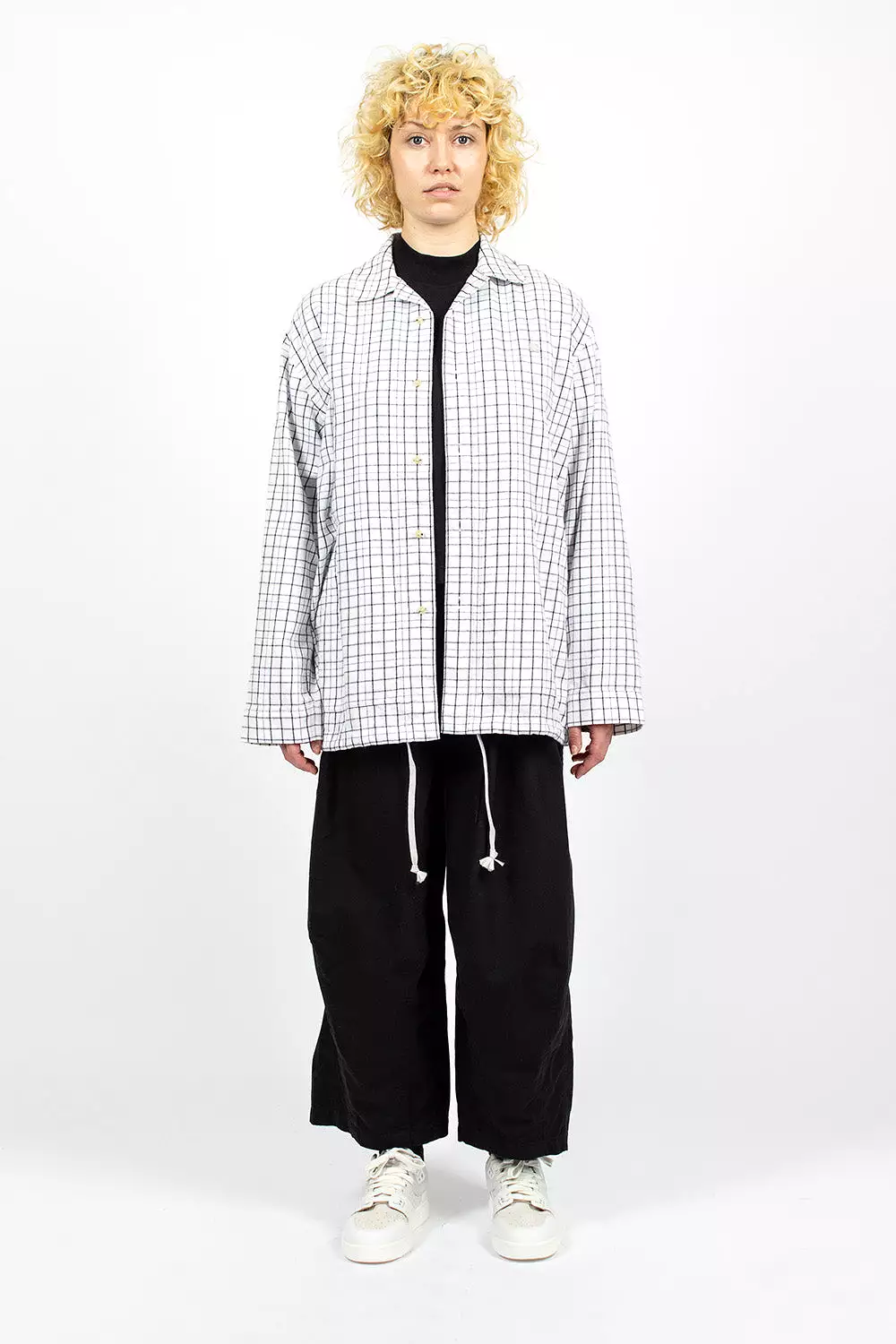 Flannel Overshirt White/Black