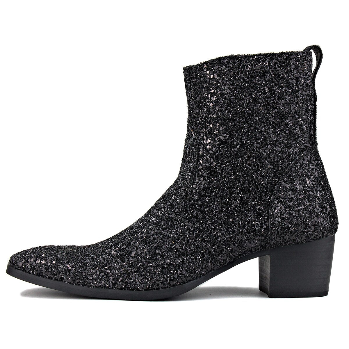 Fordan Glitter Genuine Leather Ankle Boots