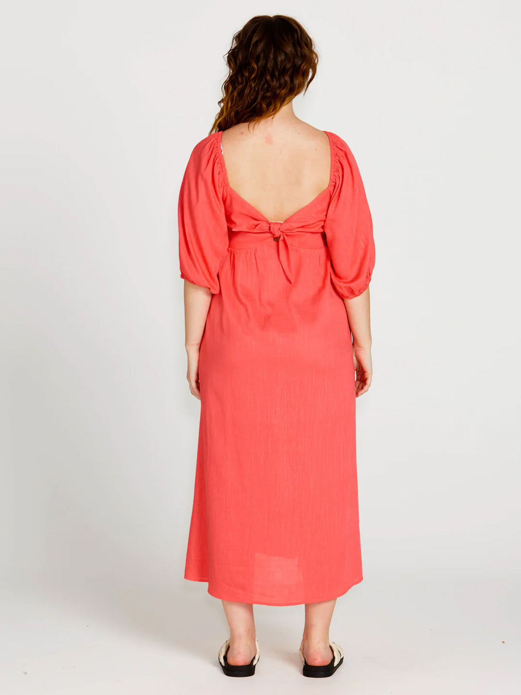 Francesca Puff Sleeve Midi Dress