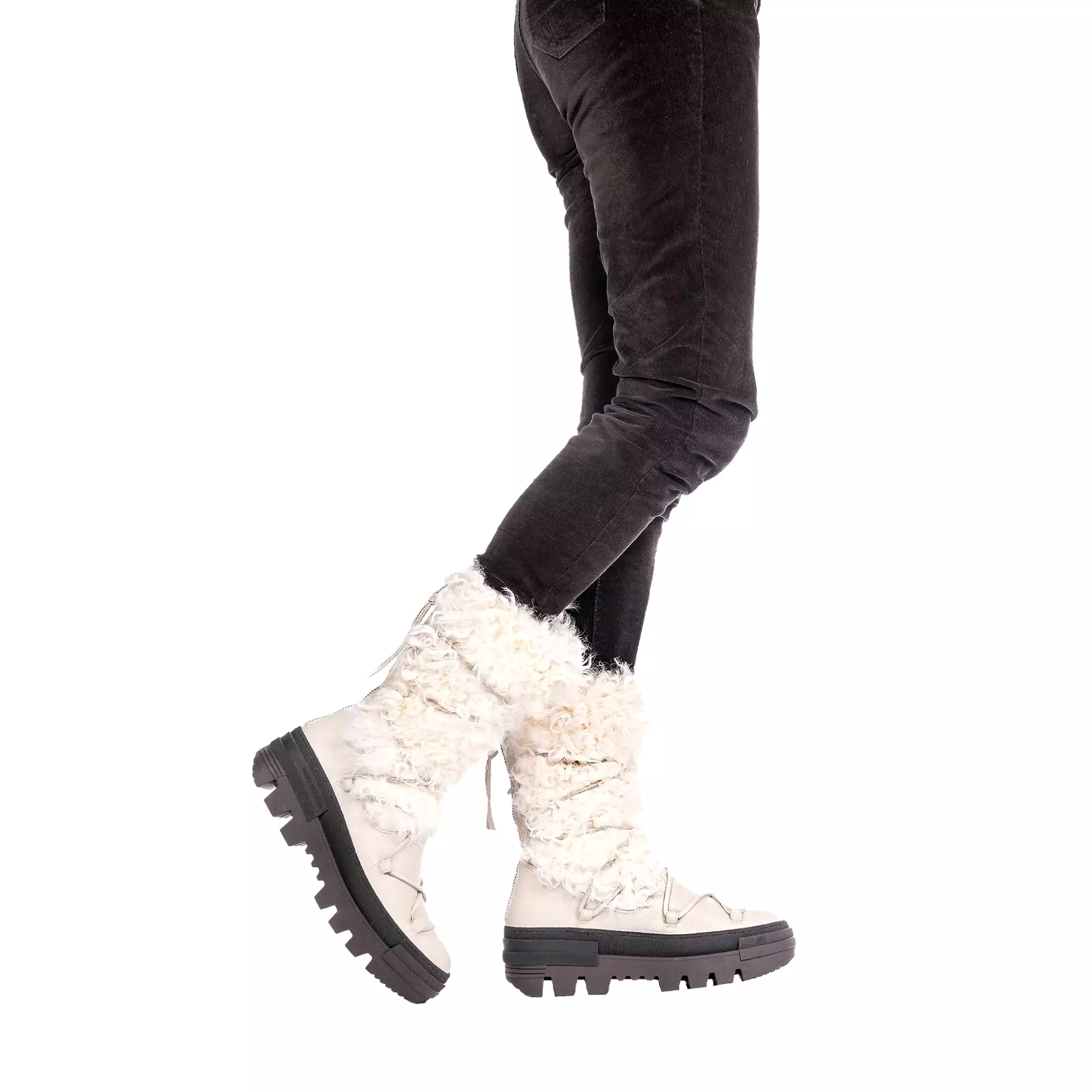 Fur Boot Muflone Chalk White