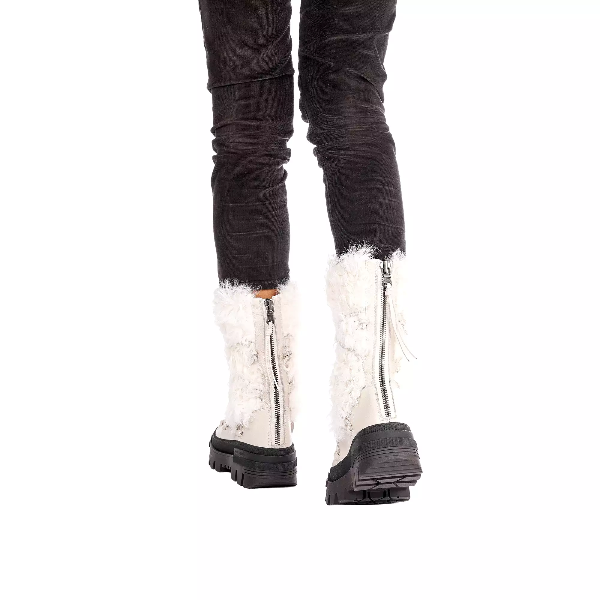 Fur Boot Muflone Chalk White