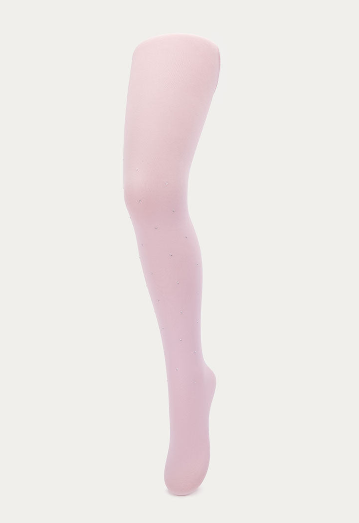 Girls Tights With Diamante Detailing