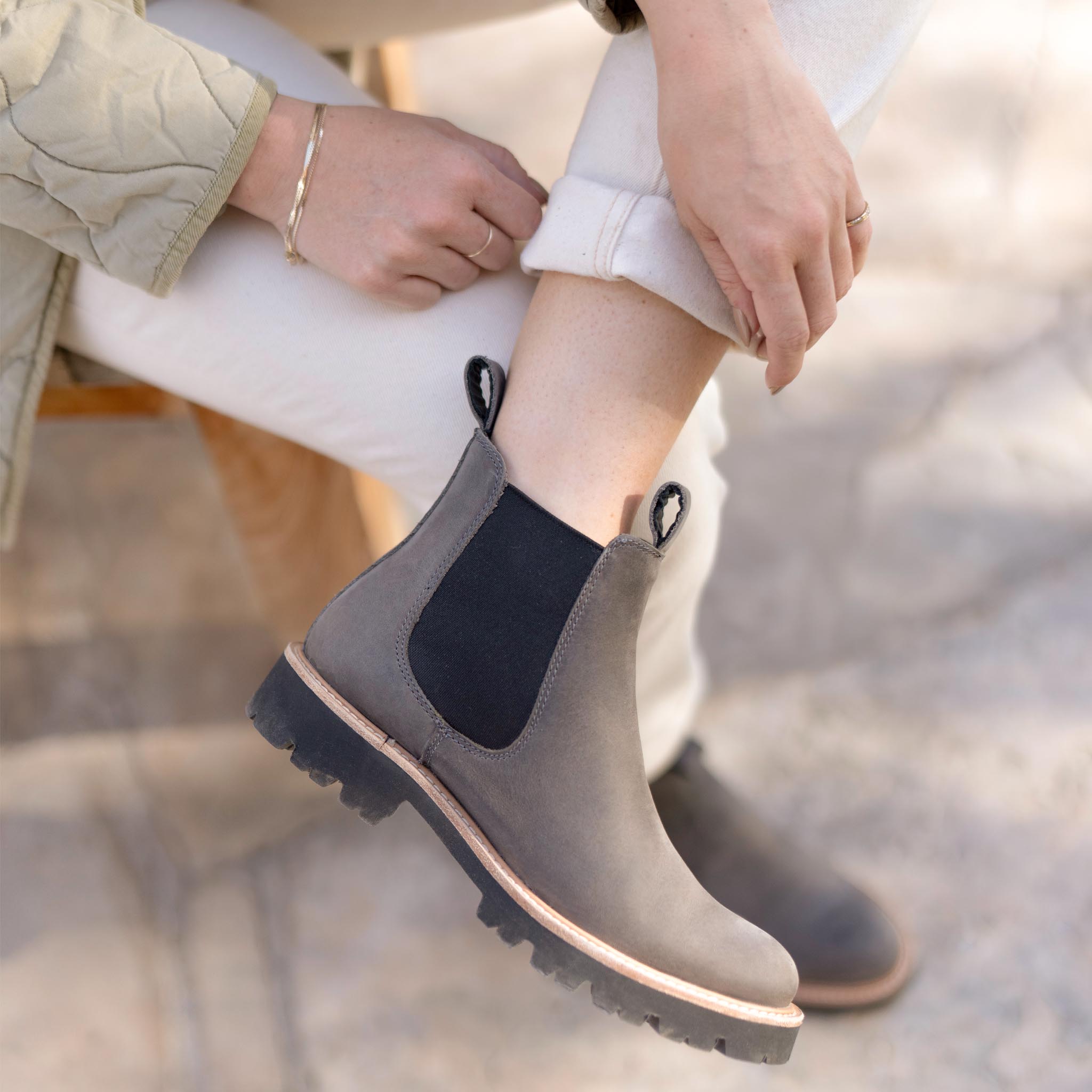 Go-To Lug Chelsea Boot Grey