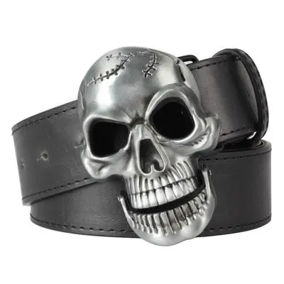 Goths Wild Style Skull Head Metal Smile Skeleton Head Buckle Belt