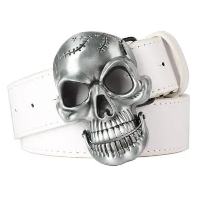 Goths Wild Style Skull Head Metal Smile Skeleton Head Buckle Belt