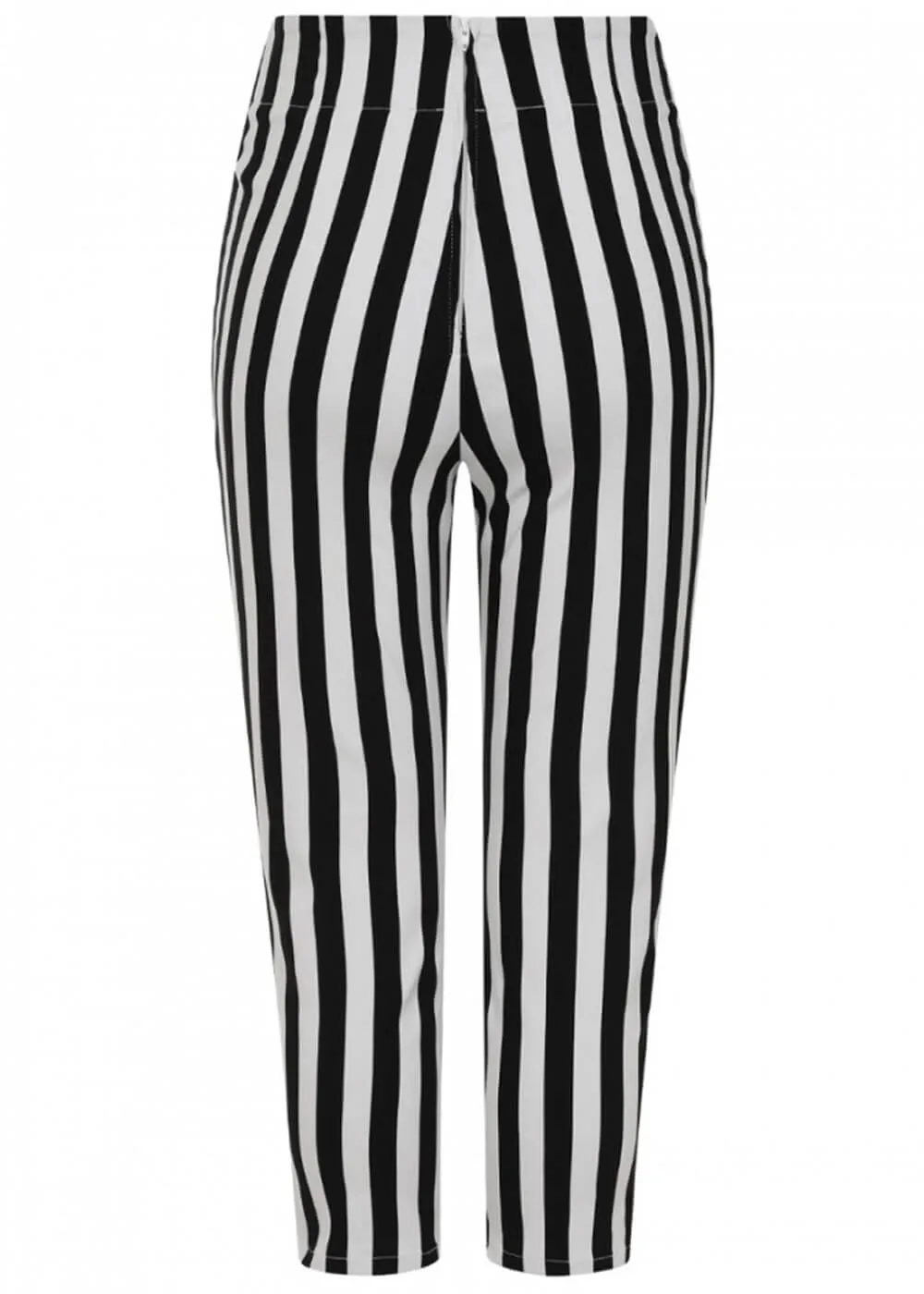 Hell Bunny Otho Beetle 60's Trousers Black White