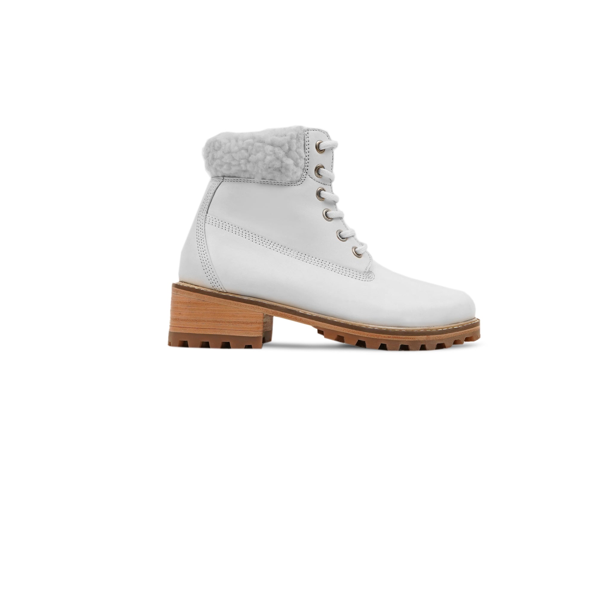 Helsinki - Kid's White Calf Leather Boot (5-12 Years Old)