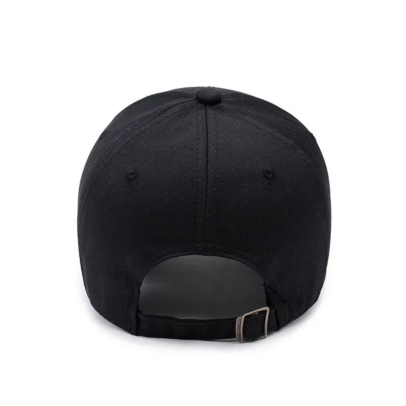 Hip Hop Summer Unisex Black White Simple Letter Embroidered Baseball Cap