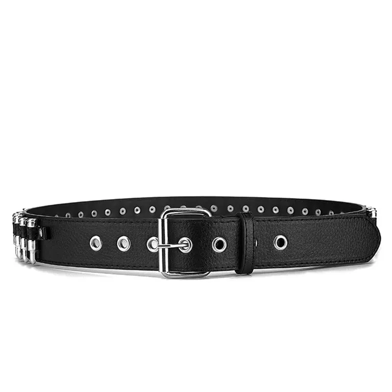 Hollow Decoration Leather Studded Belt