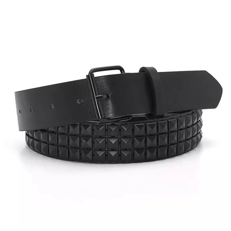 Hollow Decoration Leather Studded Belt